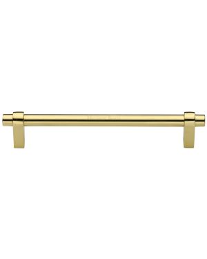 Heritage Brass Cabinet Pull Industrial Design 256mm CTC Polished Brass Finish