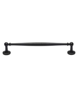 Heritage Brass Cabinet Pull Colonial Design 203mm CTC Matt Black Finish