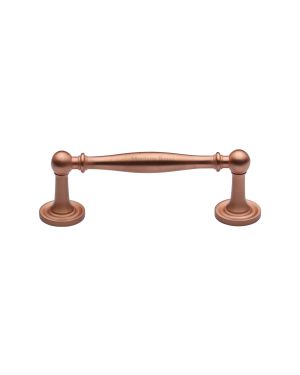 Heritage Brass Cabinet Pull Colonial Design 96mm CTC Satin Rose Gold Finish