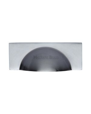 Heritage Brass Drawer Pull 57mm CTC Satin Chrome Finish