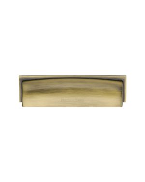 Heritage Brass Drawer Pull Shropshire Design 76/96mm CTC Antique Brass Finish