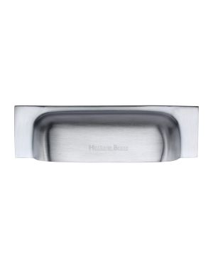 Heritage Brass Drawer Pull 152mm CTC Satin Chrome Finish