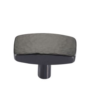 Heritage Brass Cabinet Knob Rectangular Hammered Design 41mm Matt Bronze finish