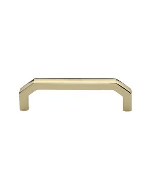 Heritage Brass Cabinet Pull Hex Angular Design 101mm CTC Polished Brass Finish