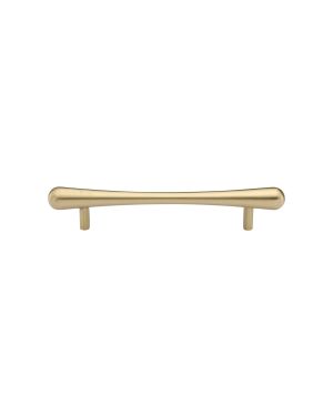 Heritage Brass Cabinet Pull T-Bar Raindrop Design 128mm CTC Satin Brass Finish