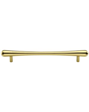 Heritage Brass Cabinet Pull T-Bar Raindrop Design 256mm CTC Polished Brass Finish