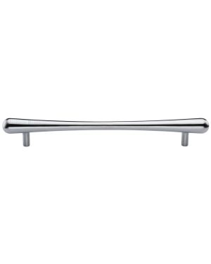 Heritage Brass Cabinet Pull T-Bar Raindrop Design 256mm CTC Satin Chrome Finish