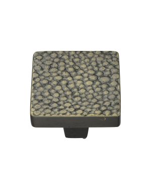 Heritage Brass Cabinet Knob Square Stingray Design 32mm Aged Brass finish