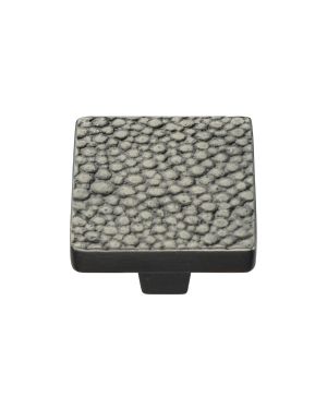 Heritage Brass Cabinet Knob Square Stingray Design 32mm Aged Nickel finish