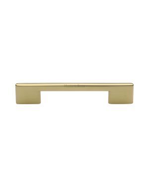 Heritage Brass Cabinet Pull Slim Metro Design 128mm CTC Polished Brass finish