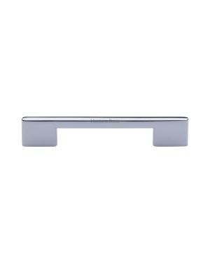 Heritage Brass Cabinet Pull Slim Metro Design 128mm CTC Polished Chrome finish