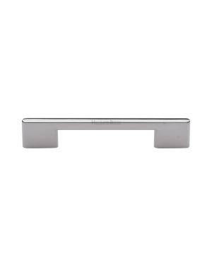 Heritage Brass Cabinet Pull Slim Metro Design 128mm CTC Polished Nickel finish