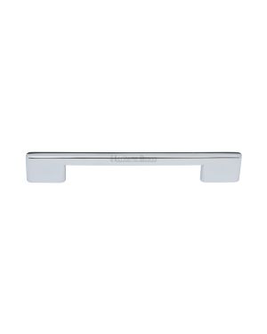 Heritage Brass Cabinet Pull Slim Metro Design 160mm CTC Polished Chrome finish