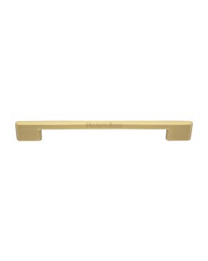 Heritage Brass Cabinet Pull Slim Metro Design 192mm CTC Satin Brass finish