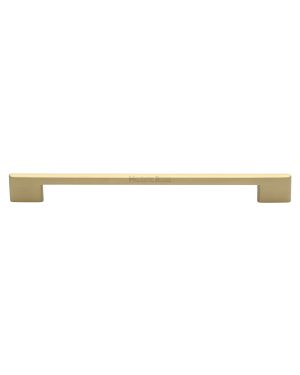 Heritage Brass Cabinet Pull Slim Metro Design 256mm CTC Satin Brass finish