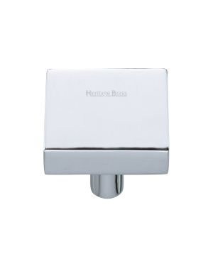 Heritage Brass Cabinet Knob Square Design 32mm Polished Chrome finish