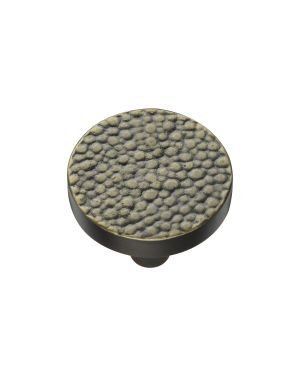 Heritage Brass Cabinet Knob Round Stingray Design 32mm Aged Brass finish