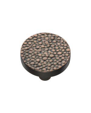 Heritage Brass Cabinet Knob Round Stingray Design 32mm Aged Copper finish
