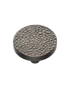 Heritage Brass Cabinet Knob Round Stingray Design 38mm Aged Copper finish
