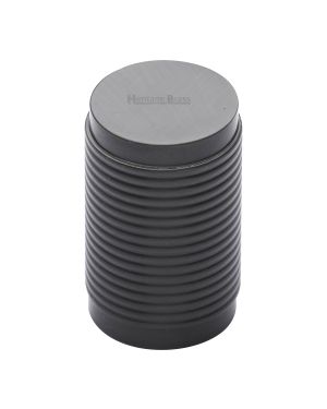 Heritage Brass Cabinet Knob Cylindric Ribbed Design 21mm Matt Bronze finish