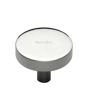 Heritage Brass Cabinet Knob Disc Design 32mm Polished Nickel finish