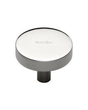 Heritage Brass Cabinet Knob Disc Design 38mm Polished Nickel finish