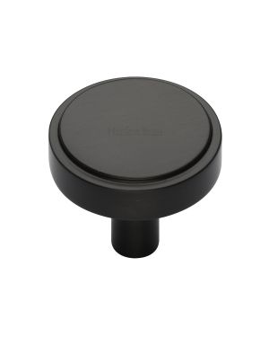 Heritage Brass Cabinet Knob Stepped Disc Design 38mm Matt Bronze finish