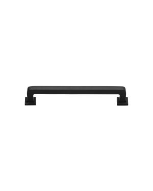 Heritage Brass Cabinet Pull Square Vintage Design 101mm CTC Matt Black Finish