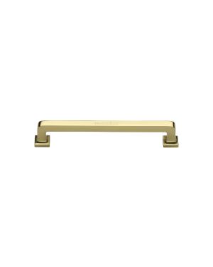 Heritage Brass Cabinet Pull Square Vintage Design 101mm CTC Polished Brass Finish
