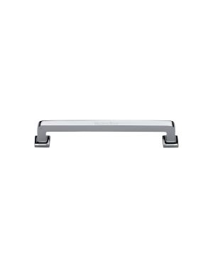 Heritage Brass Cabinet Pull Square Vintage Design 101mm CTC Polished Chrome Finish
