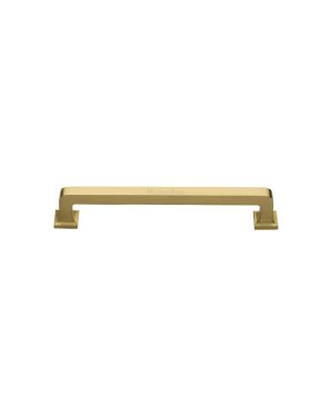 Heritage Brass Cabinet Pull Square Vintage Design 101mm CTC Satin Brass Finish