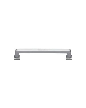 Heritage Brass Cabinet Pull Square Vintage Design 101mm CTC Satin Chrome Finish