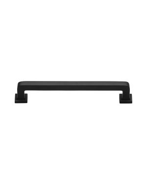 Heritage Brass Cabinet Pull Square Vintage Design 152mm CTC Matt Black Finish
