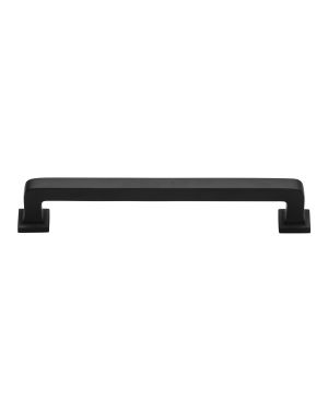 Heritage Brass Cabinet Pull Square Vintage Design 203mm CTC Matt Black Finish