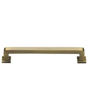Heritage Brass Cabinet Pull Square Vintage Design 254mm CTC Antique Brass Finish