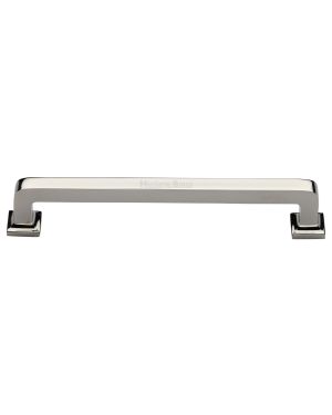Heritage Brass Cabinet Pull Square Vintage Design 254mm CTC Polished Nickel Finish