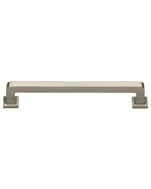 Heritage Brass Cabinet Pull Square Vintage Design 254mm CTC Satin Nickel Finish