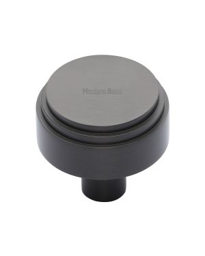 Heritage Brass Cabinet Knob Round Deco Design 38mm Matt Bronze finish