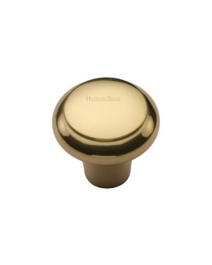 Heritage Brass Cabinet Knob Edge Design 32mm Polished Brass finish