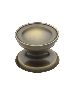 Heritage Brass Cabinet Knob Surrey Design 32mm Antique Brass finish