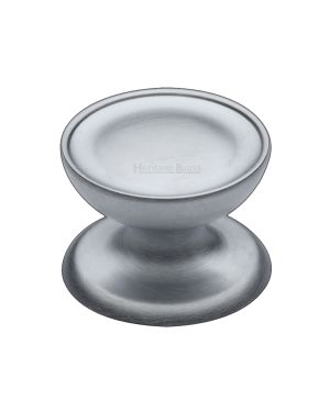 Heritage Brass Cabinet Knob Surrey Design 38mm Satin Chrome finish