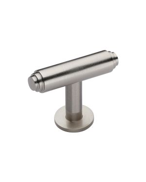 Heritage Brass Cabinet Knob Stepped T-Bar Design with Rose 45mm Satin Nickel finish