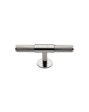 Heritage Brass Cabinet Knob Knurled Fountain Design 90mm Polished Nickel finish