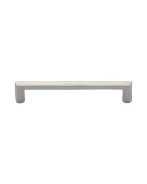 Heritage Brass Cabinet Pull Hex Profile Design 152mm CTC Polished Nickel Finish