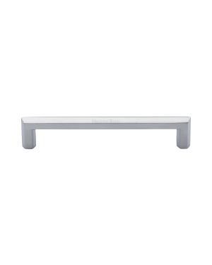 Heritage Brass Cabinet Pull Hex Profile Design 152mm CTC Satin Chrome Finish
