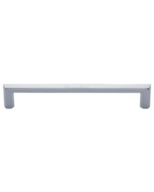 Heritage Brass Cabinet Pull Hex Profile Design 254mm CTC Polished Chrome Finish