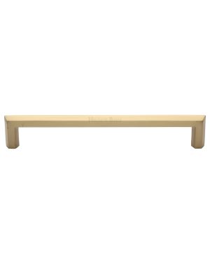 Heritage Brass Cabinet Pull Hex Profile Design 254mm CTC Satin Brass Finish