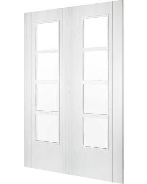Iseo C4514 White 4-Light Fire Door Pair (FD30 - Made to Measure)