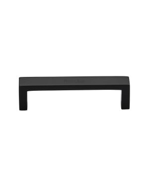 Heritage Brass Cabinet Pull Wide Metro Design 101mm CTC Matt Black Finish