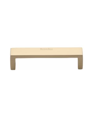Heritage Brass Cabinet Pull Wide Metro Design 101mm CTC Satin Brass Finish